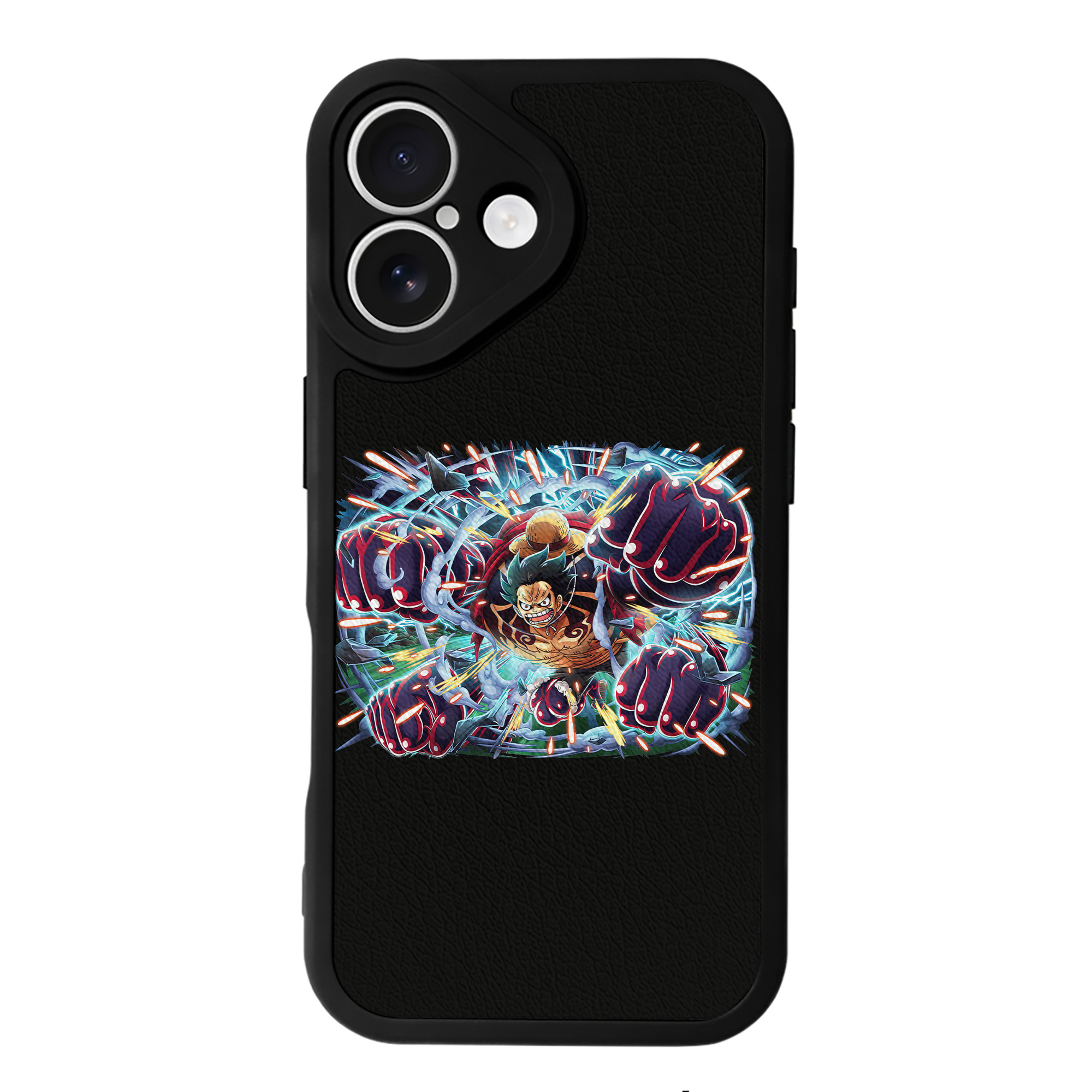 （画像用） ワンピース モンキー・D・ルフィ ONE PIECE Monkey D. Luffy 【iPhone 16シリーズ対応】シリコンスマホケース（レザー調） 材質：シリコン